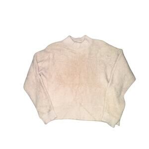 Bailey 44 Mock High Neck Sweater Women's Size M Beige Soft Eyelash L/S